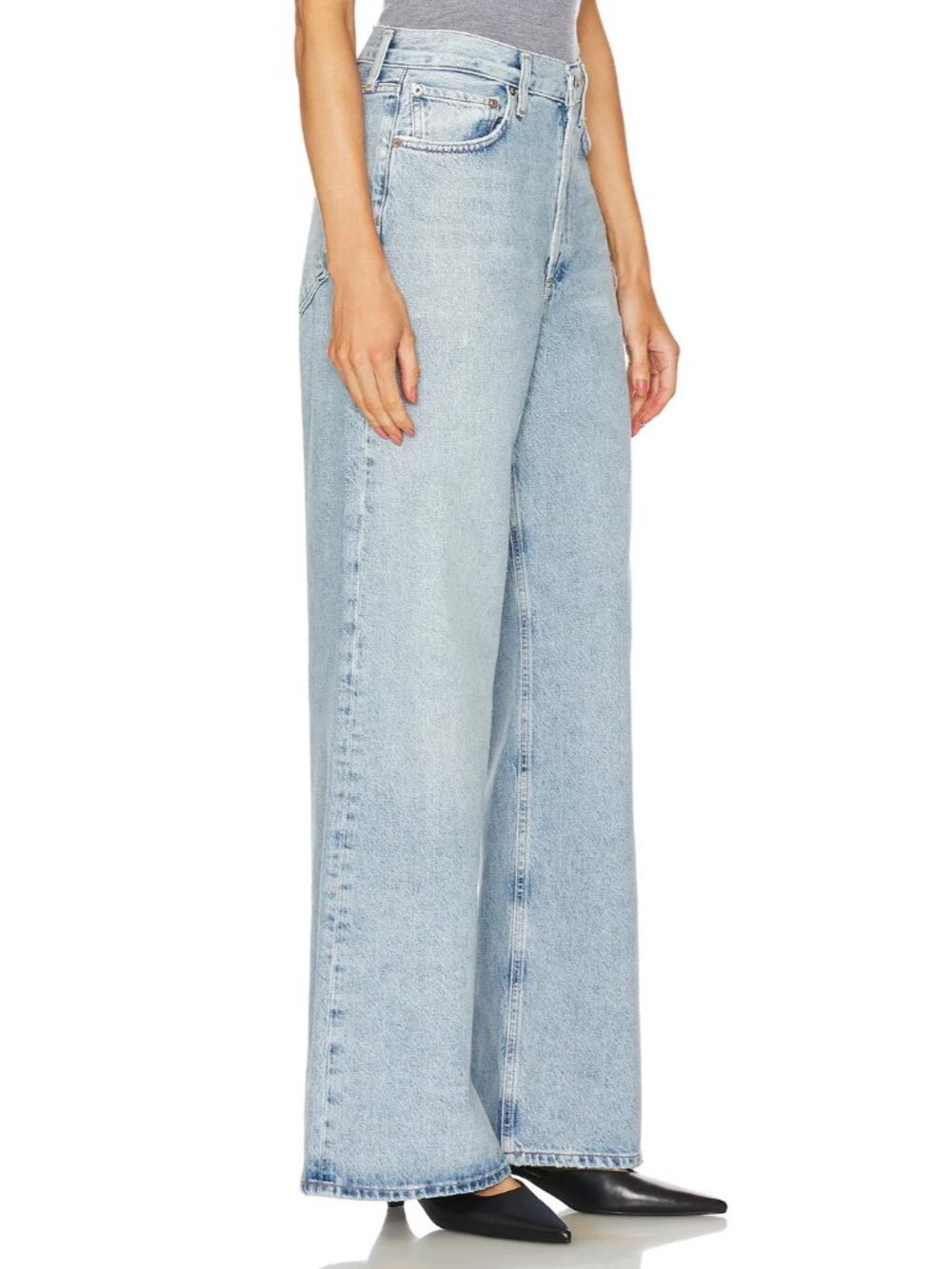 NWT AGOLDE Dame in Conflict High Rise Wide Leg No Cuff Rigid Jeans 26 - Picture 2 of 13